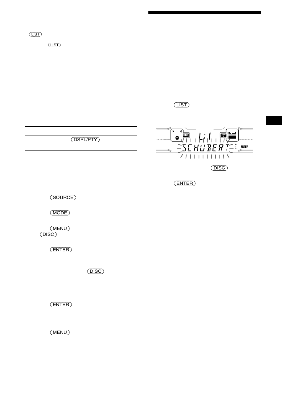 Locating a disc by name, List-up | Sony XR-CA800 User Manual | Page 23 / 150