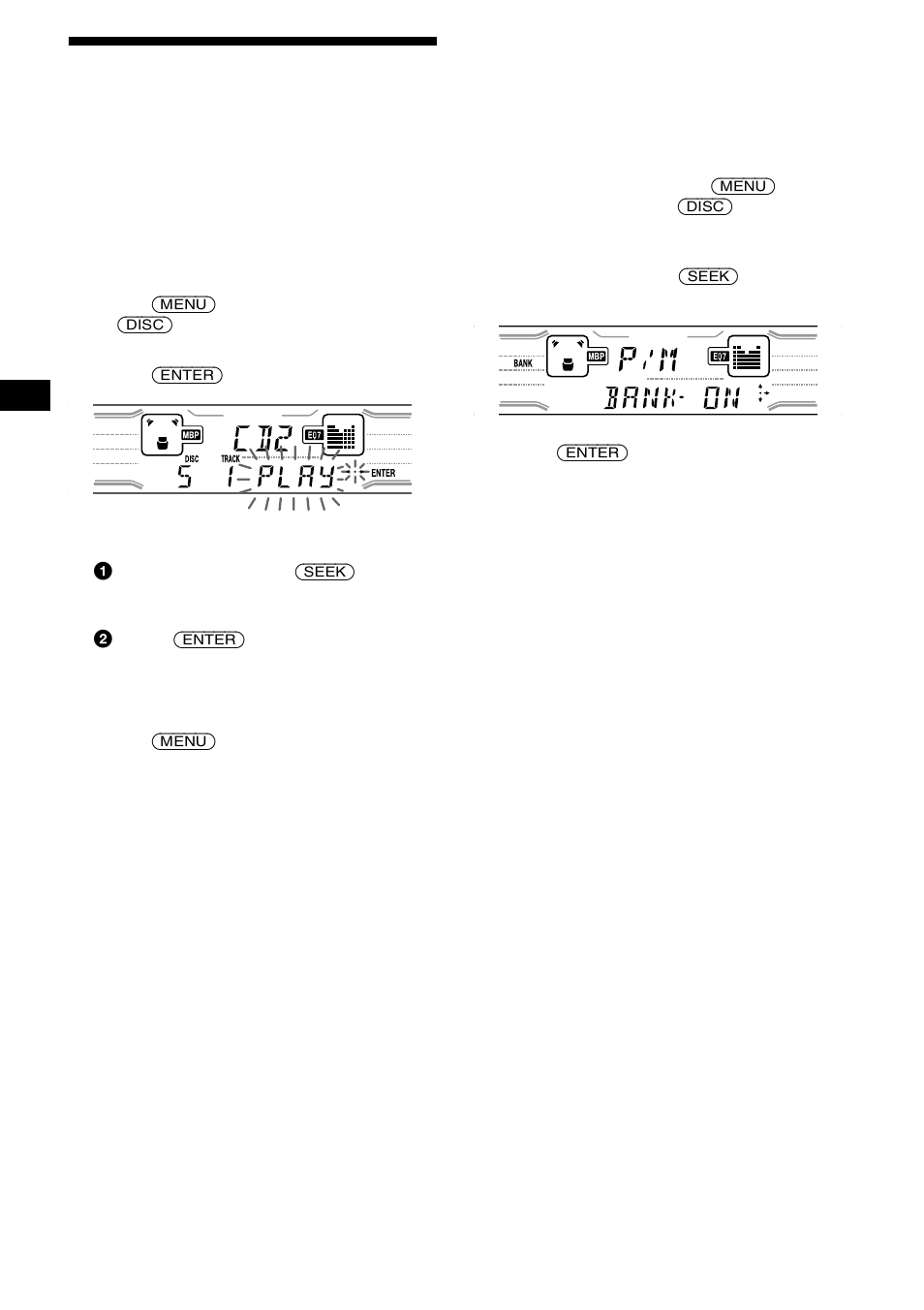 Selecting specific tracks for playback, Bank, 24 selecting specific tracks for playback | Sony XR-CA800 User Manual | Page 24 / 150