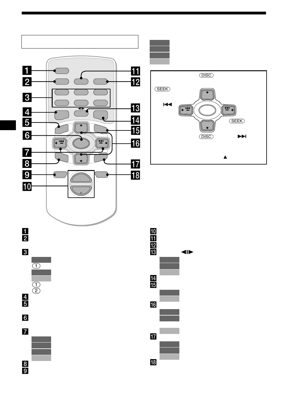 Location of controls, 4location of controls, Card remote commander rm-x116 | Sony XR-CA800 User Manual | Page 4 / 150