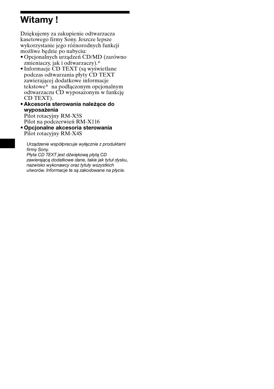 Witamy, 2witamy | Sony XR-CA800 User Manual | Page 58 / 150