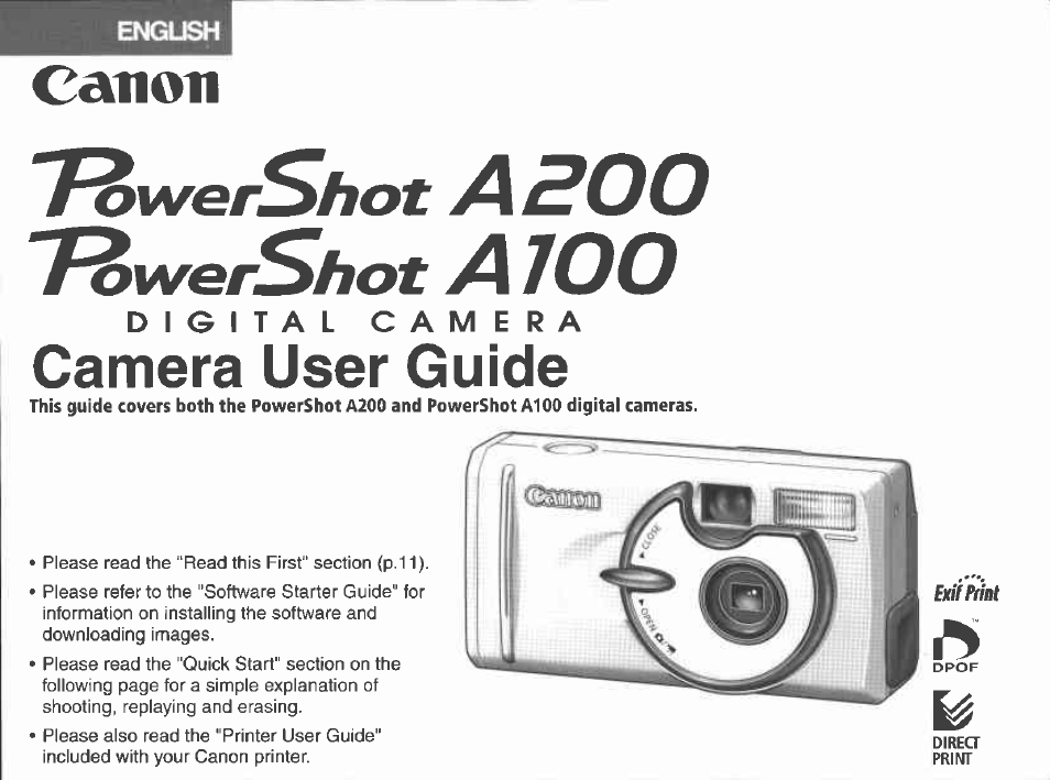 Canon A100 User Manual | 164 pages