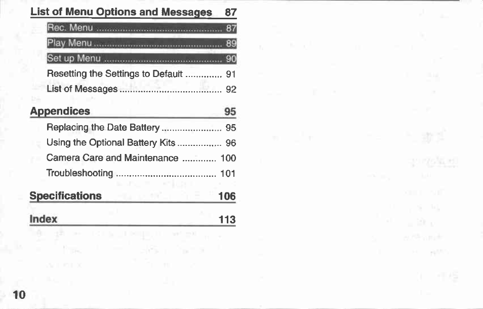 Canon A100 User Manual | Page 10 / 164