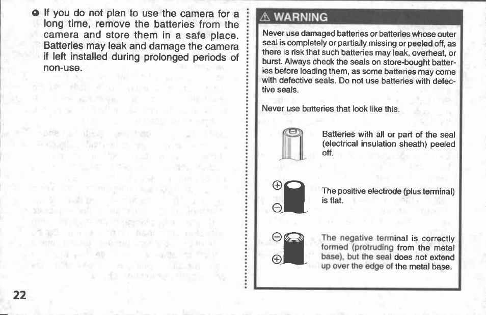 Close the cf card slot / battery cover | Canon A100 User Manual | Page 22 / 164