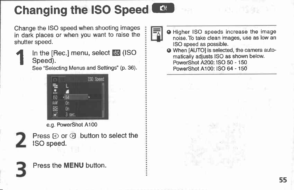 Canon A100 User Manual | Page 55 / 164