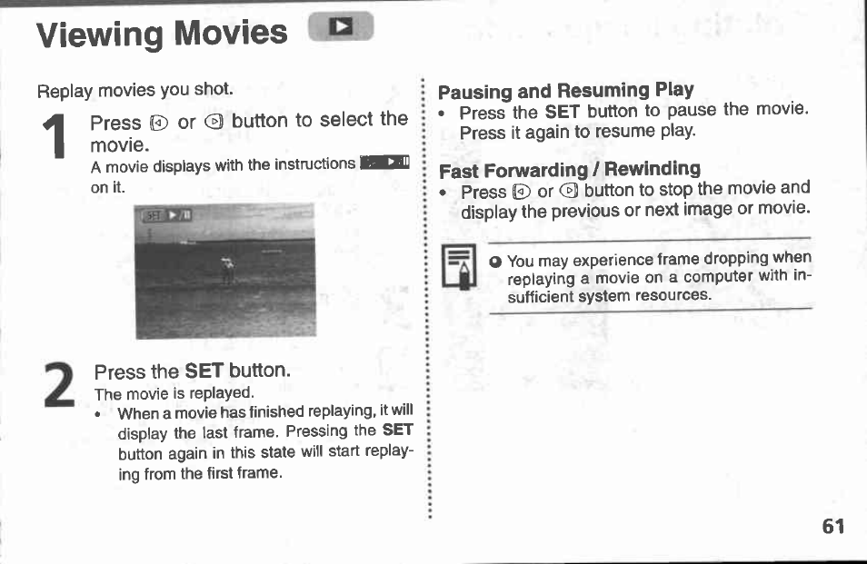 Shoot the image | Canon A100 User Manual | Page 61 / 164