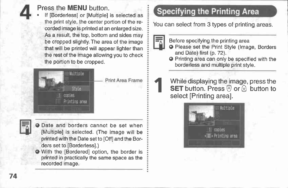 M adjusting the exposure, Press the m / wb / -© button, T. .t | Press © or 0 button to adjust the compensation, Press the set button, Adjusting the exposure | Canon A100 User Manual | Page 74 / 164