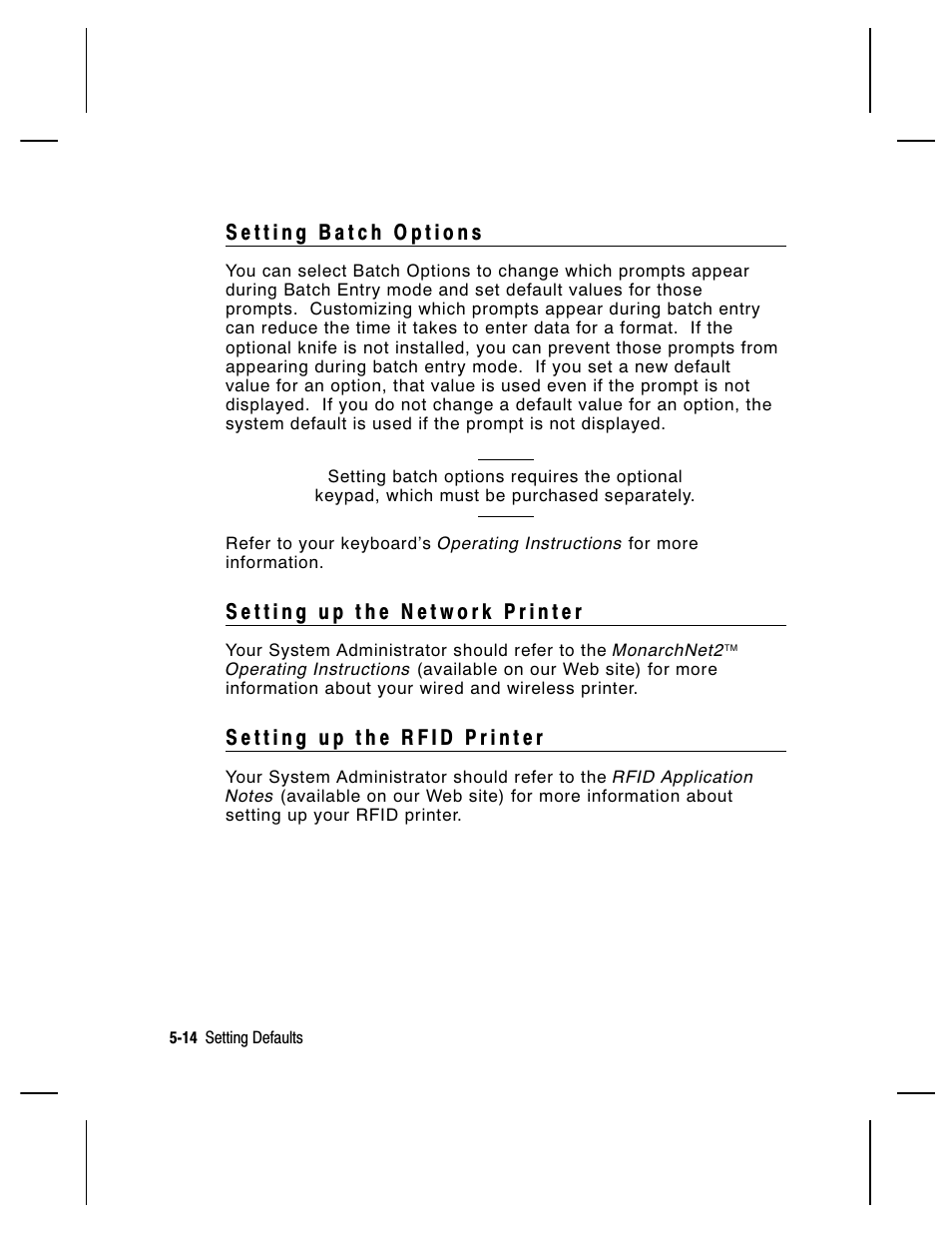 Paxar Monarch 9855 RFID Printer User Manual | Page 64 / 124