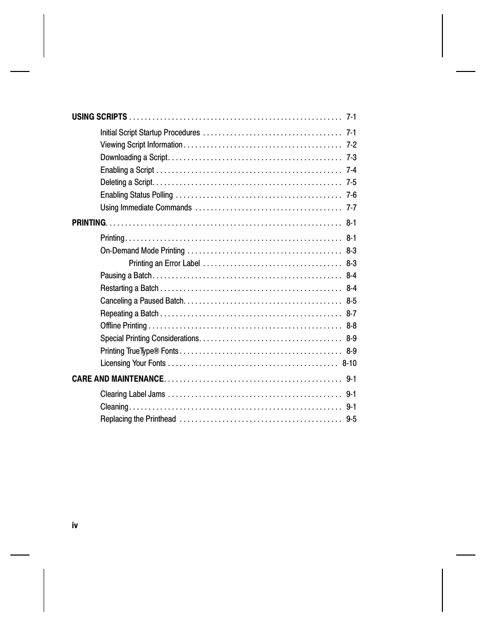 Paxar Monarch 9855 RFID Printer User Manual | Page 8 / 124