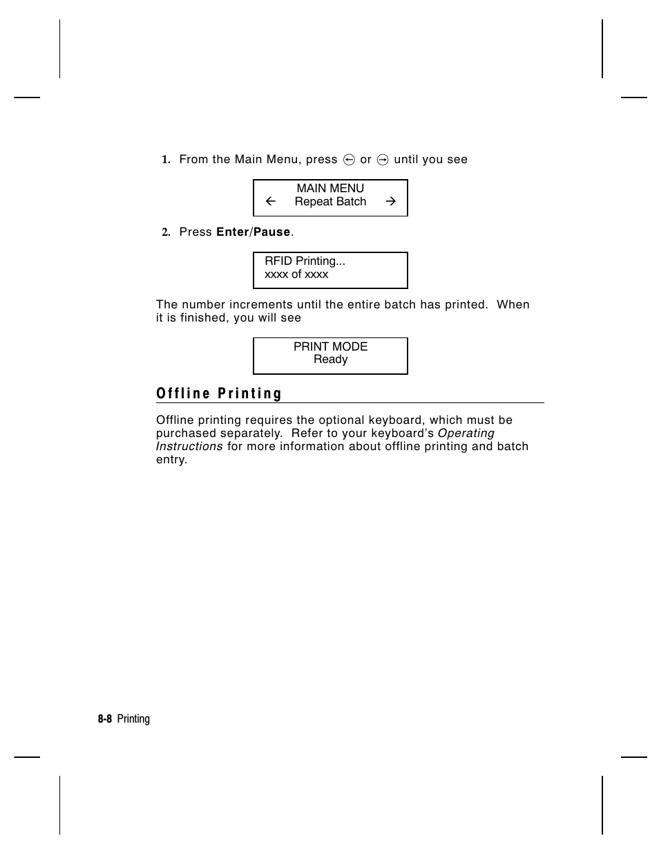 Paxar Monarch 9855 RFID Printer User Manual | Page 86 / 124