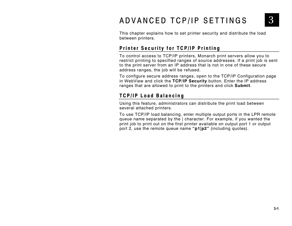 Advanced tcp/ip settings -1 | Avery Dennison 9840 Technical Reference Manual User Manual | Page 69 / 200