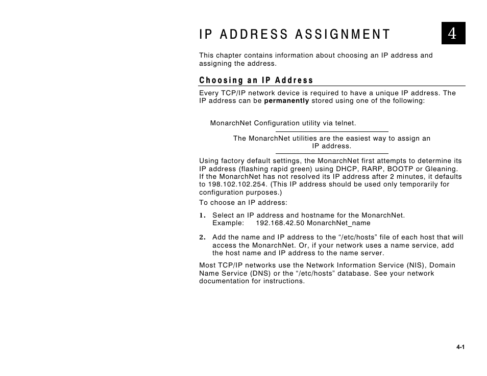 Ip address assignment -1 | Avery Dennison 9840 Technical Reference Manual User Manual | Page 71 / 200