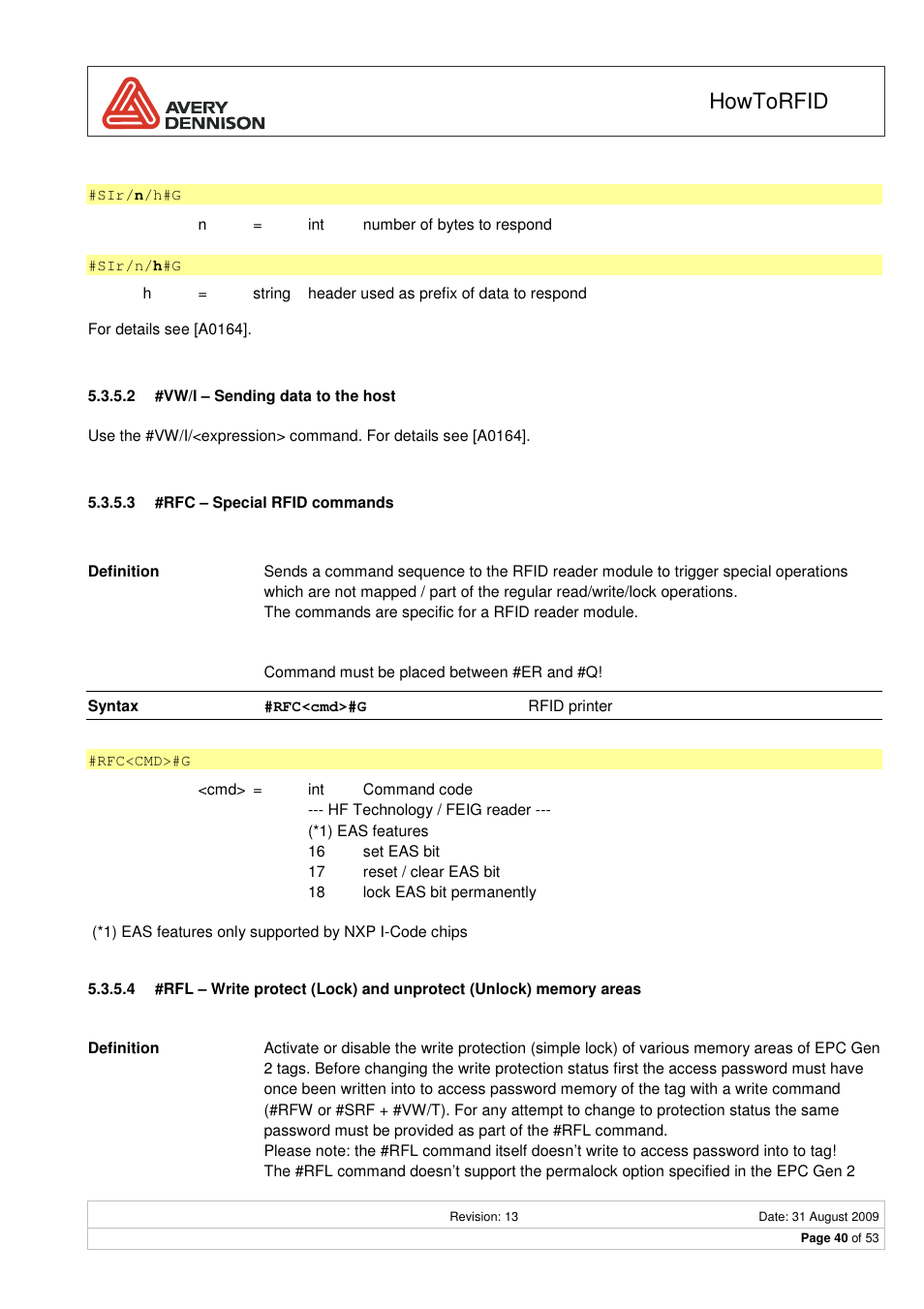 Howtorfid | Avery Dennison RFID User Manual | Page 40 / 53