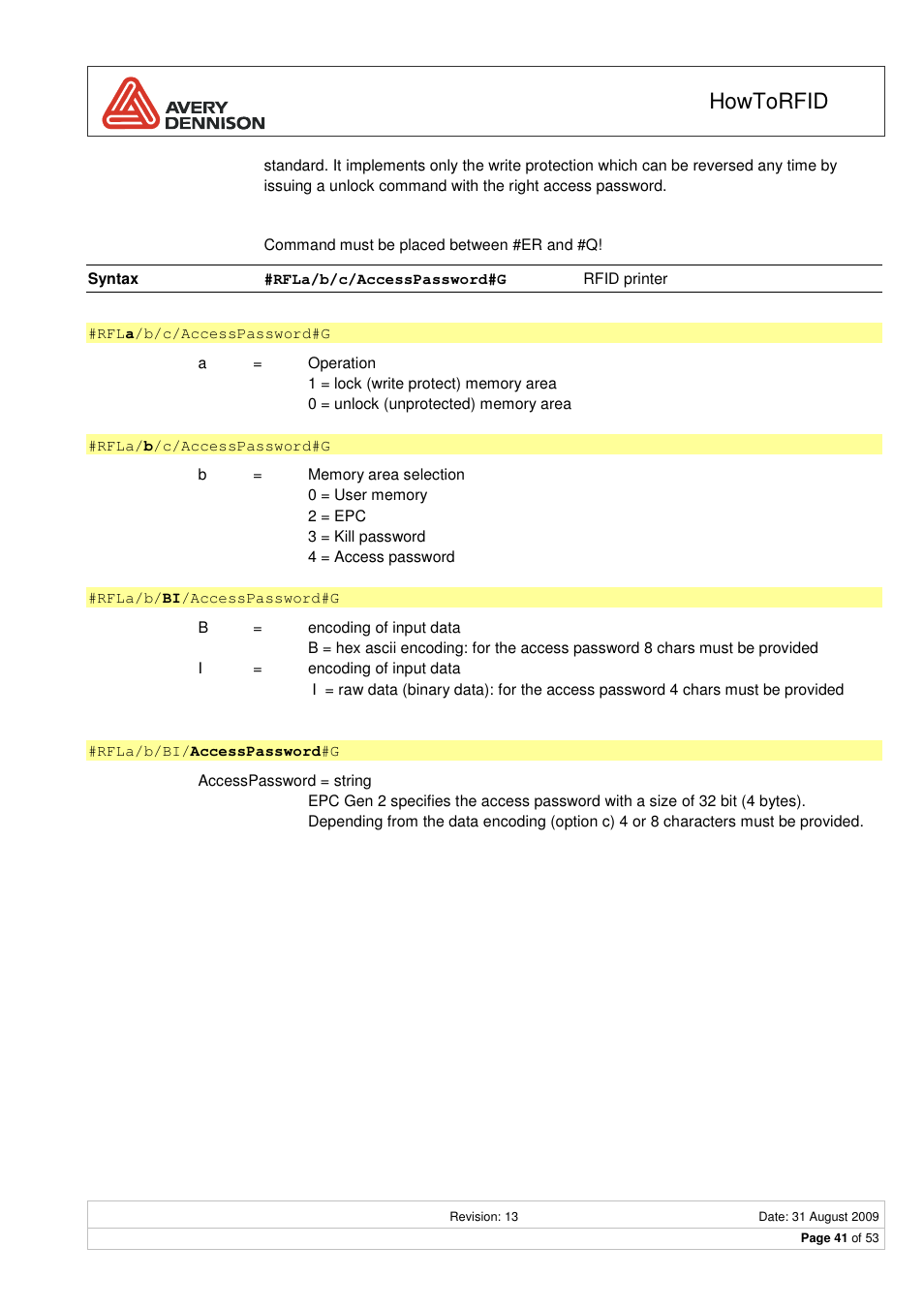 Howtorfid | Avery Dennison RFID User Manual | Page 41 / 53