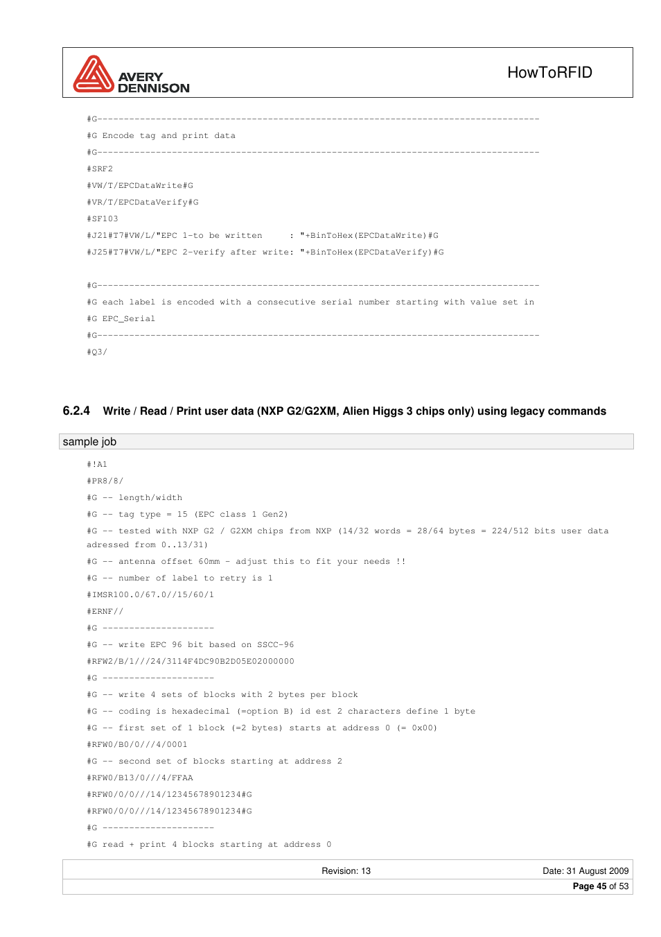 Howtorfid | Avery Dennison RFID User Manual | Page 45 / 53