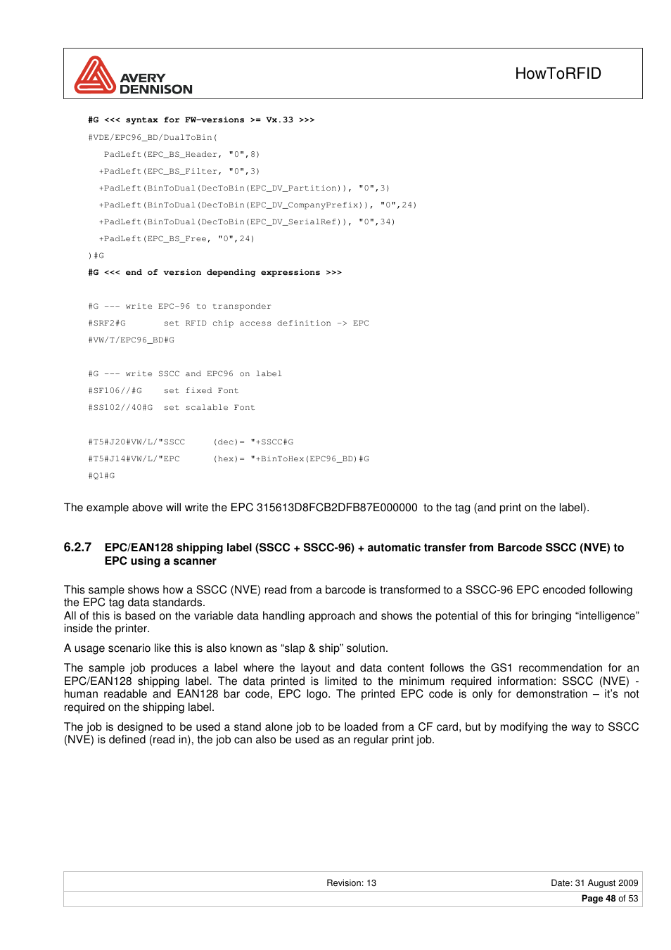 Howtorfid | Avery Dennison RFID User Manual | Page 48 / 53