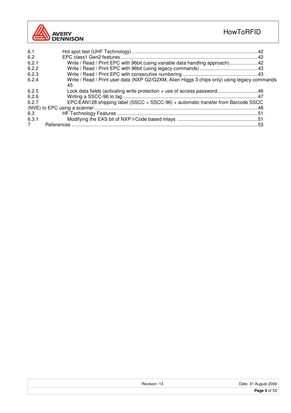 Howtorfid | Avery Dennison RFID User Manual | Page 5 / 53