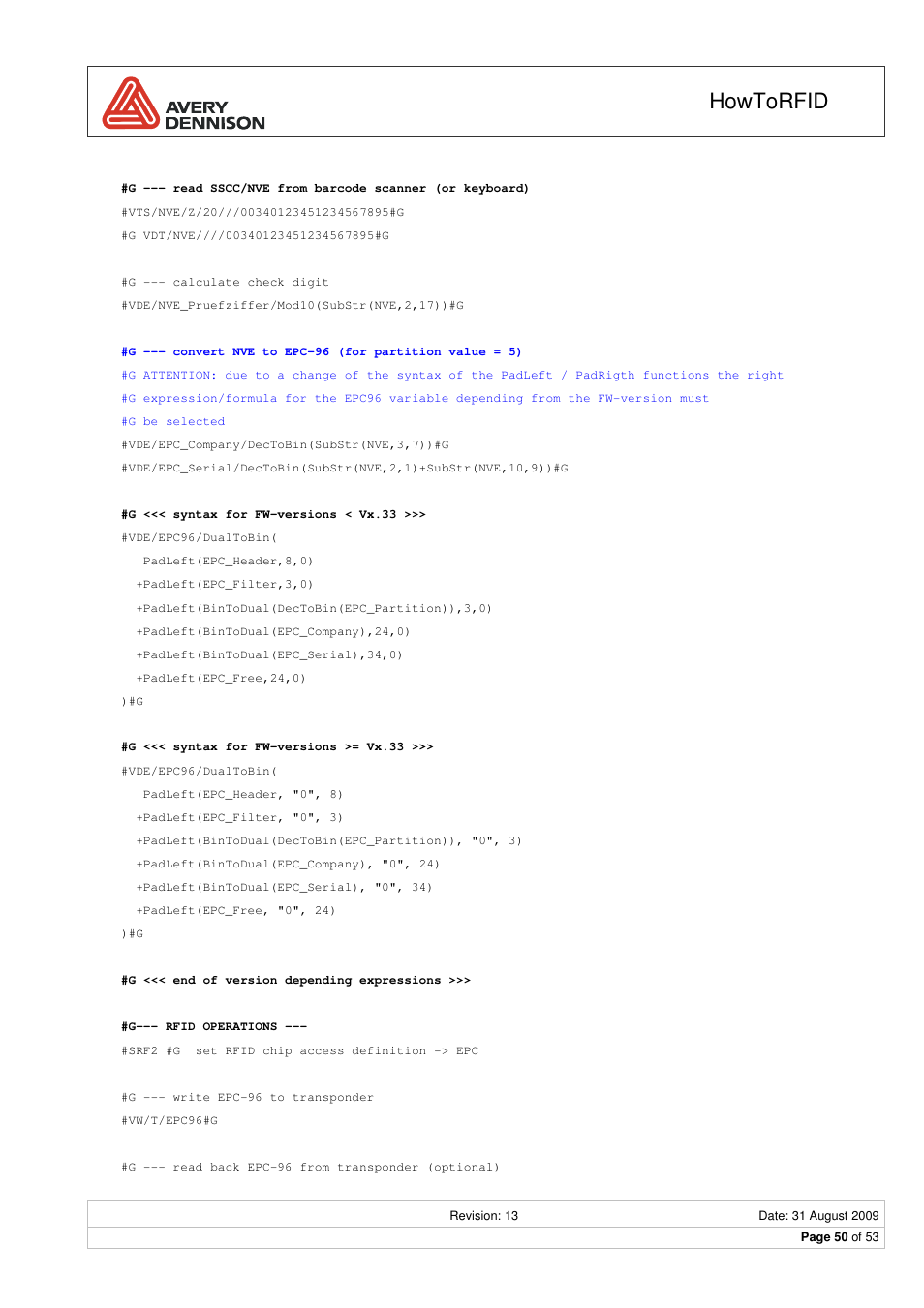 Howtorfid | Avery Dennison RFID User Manual | Page 50 / 53