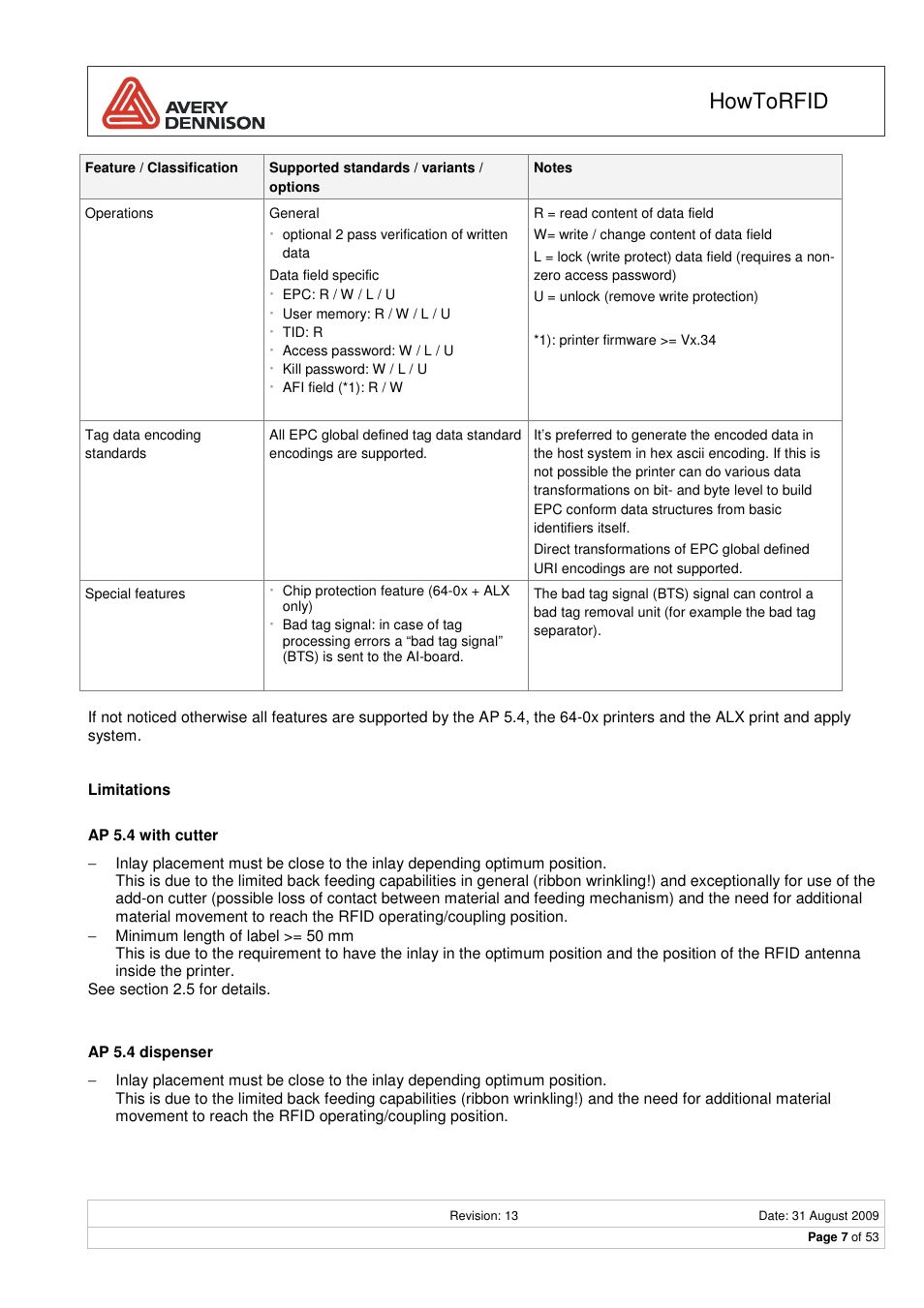 Howtorfid | Avery Dennison RFID User Manual | Page 7 / 53