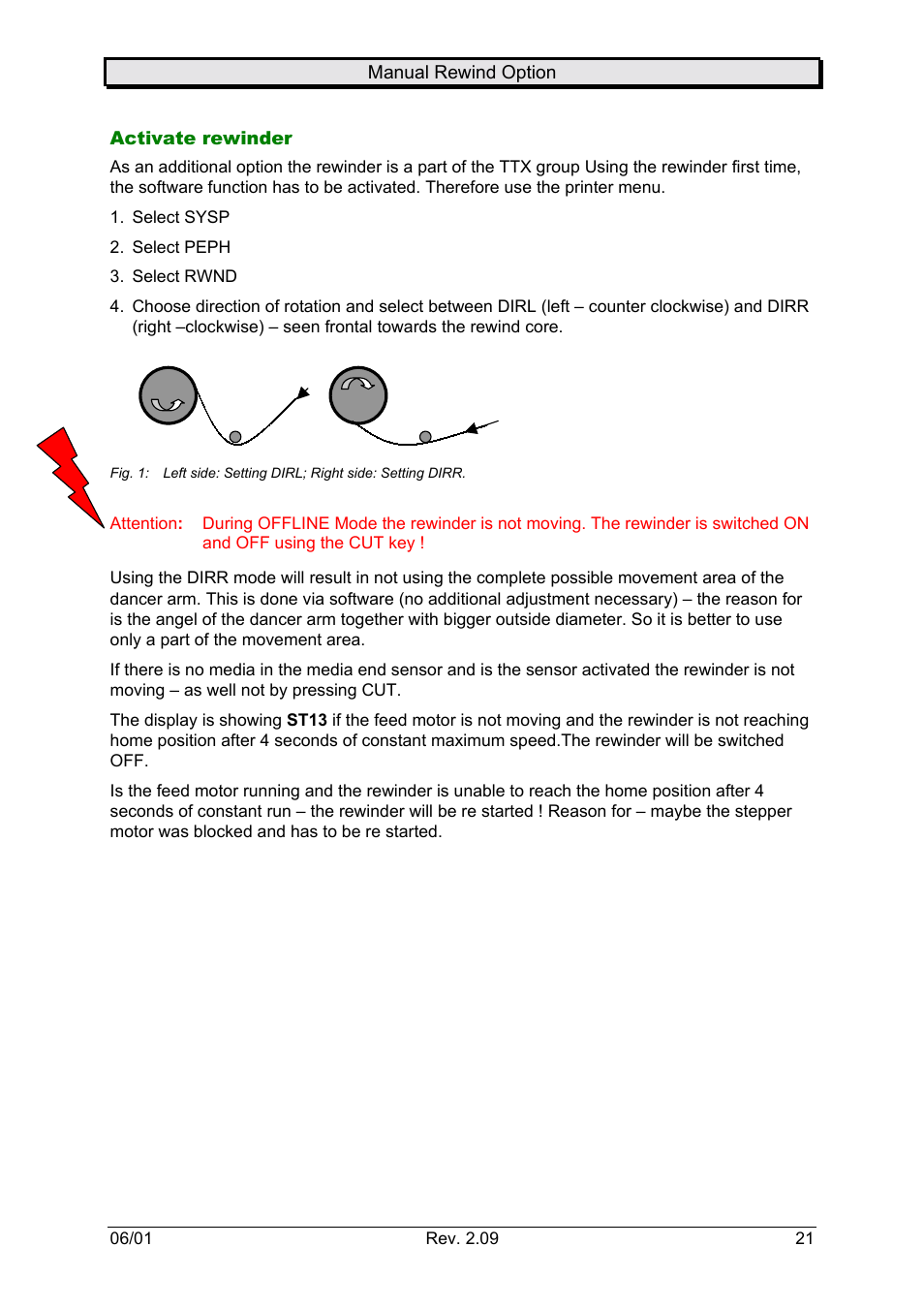 Activate rewinder | Avery Dennison Rewinder User Manual | Page 21 / 35