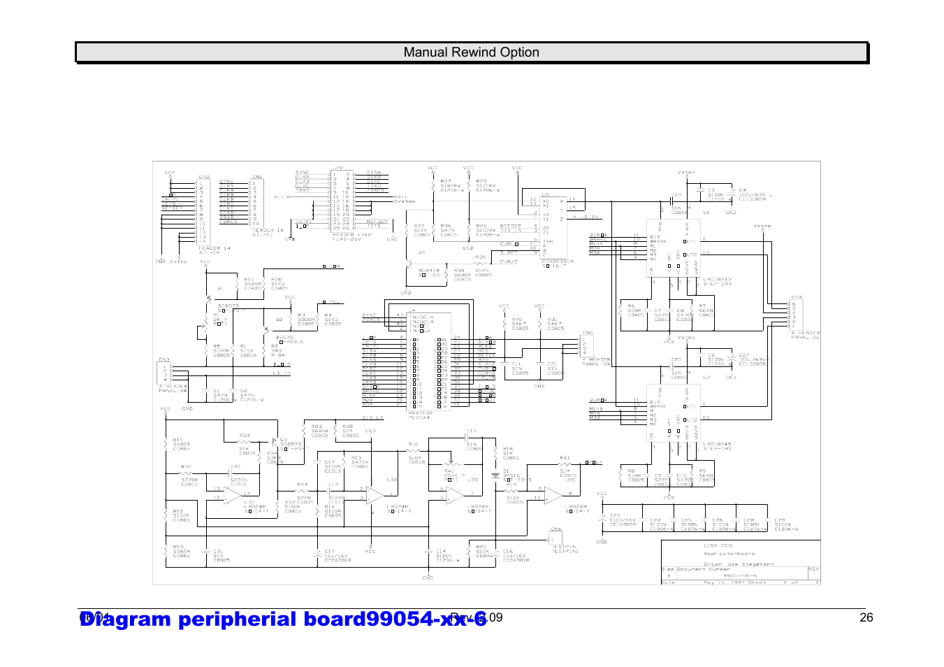 Diagram peripherial board99054-xx-6 | Avery Dennison Rewinder User Manual | Page 26 / 35