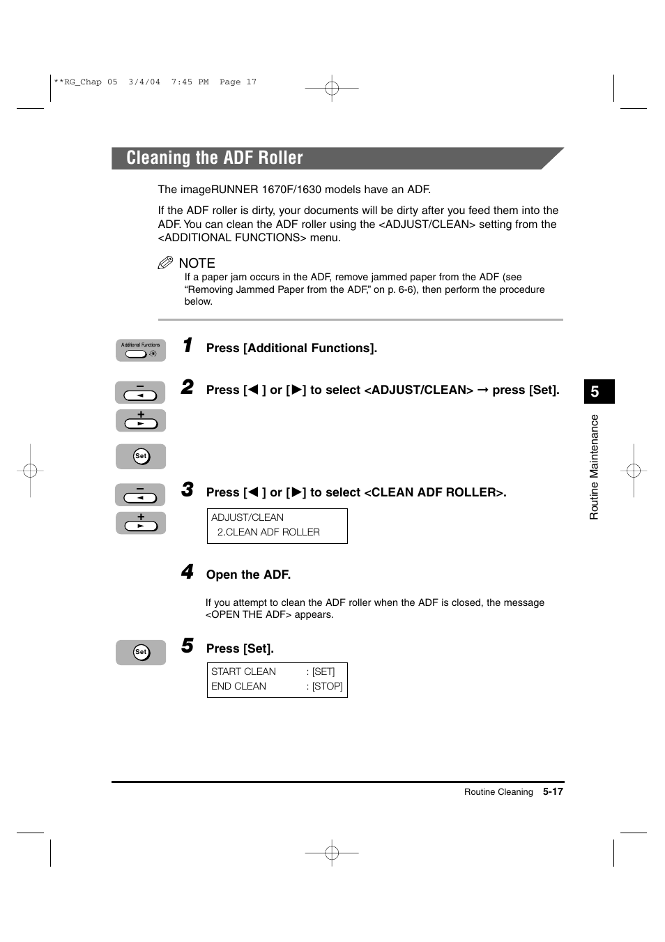 Cleaning the adf roller | Canon IMAGERUNNER 1670F User Manual | Page 94 / 134