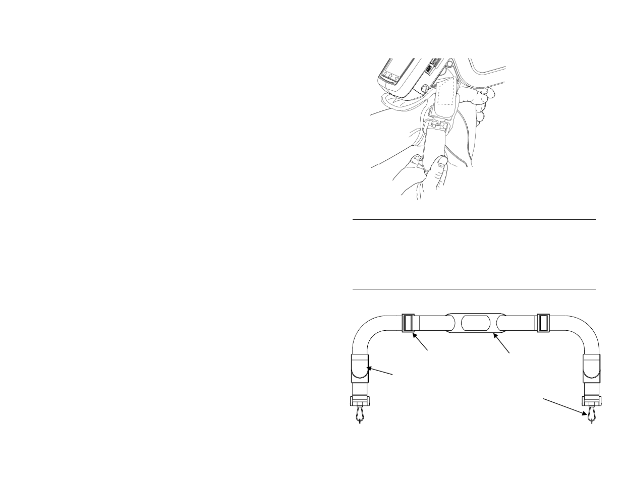 About the safety feature, Attaching the shoulder strap | Avery Dennison Pathfinder 6057 Wrist Strap User Manual | Page 3 / 4