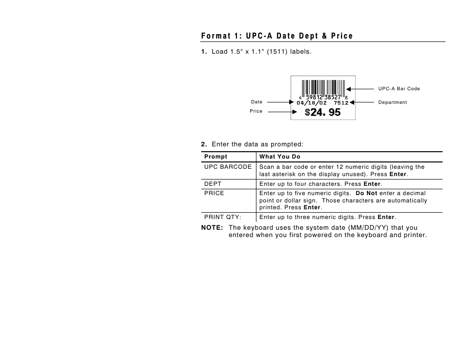 Avery Dennison Monarch 9416 XL Fixed Format User Manual | Page 16 / 30