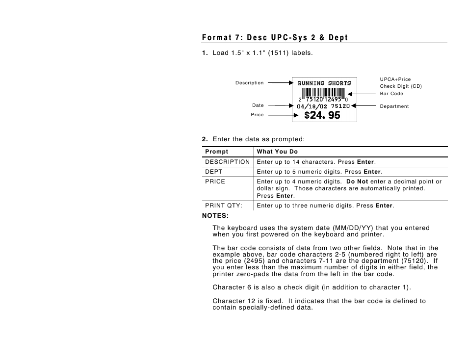 Avery Dennison Monarch 9416 XL Fixed Format User Manual | Page 22 / 30