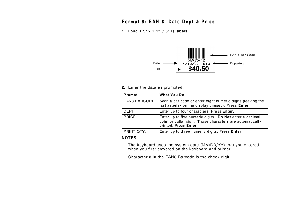 Avery Dennison Monarch 9416 XL Fixed Format User Manual | Page 23 / 30