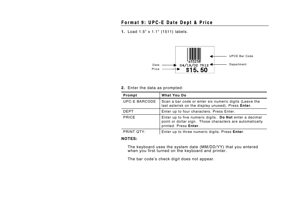 Avery Dennison Monarch 9416 XL Fixed Format User Manual | Page 24 / 30