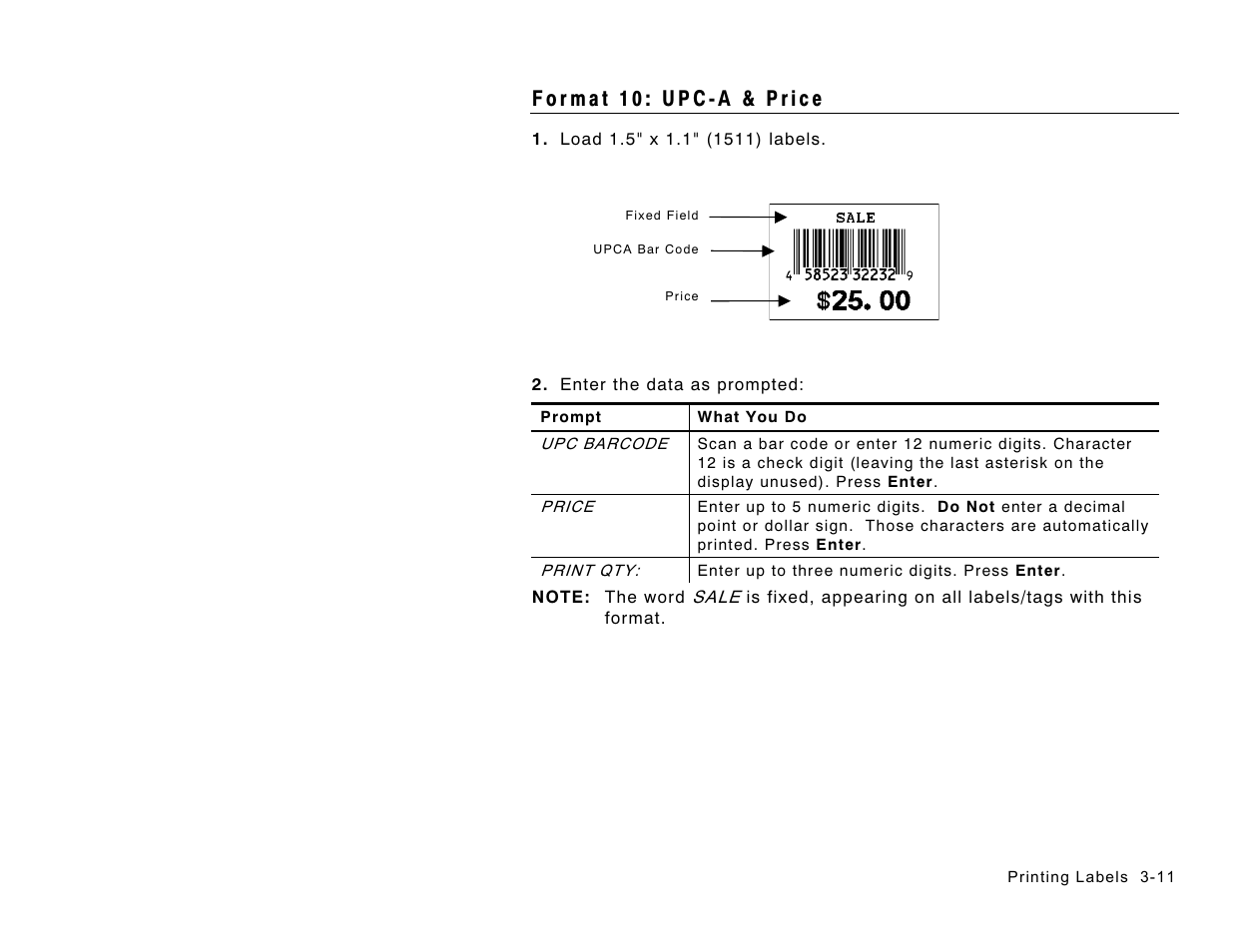 Avery Dennison Monarch 9416 XL Fixed Format User Manual | Page 25 / 30