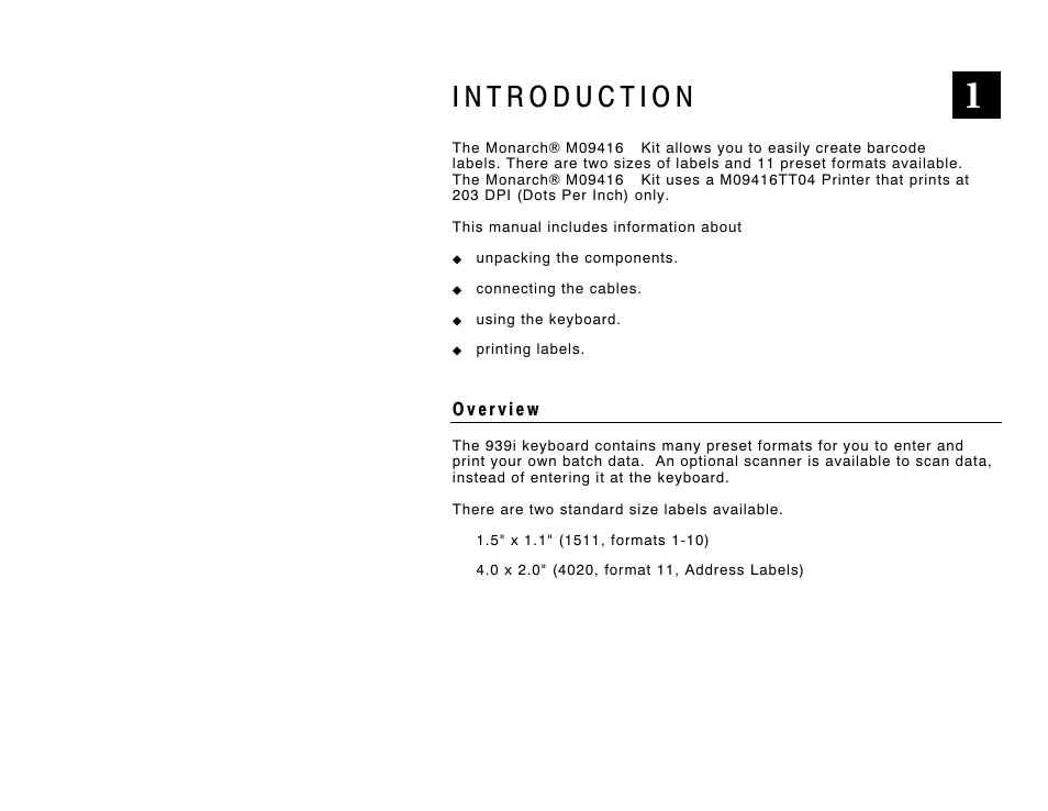 Avery Dennison Monarch 9416 XL Fixed Format User Manual | Page 5 / 30