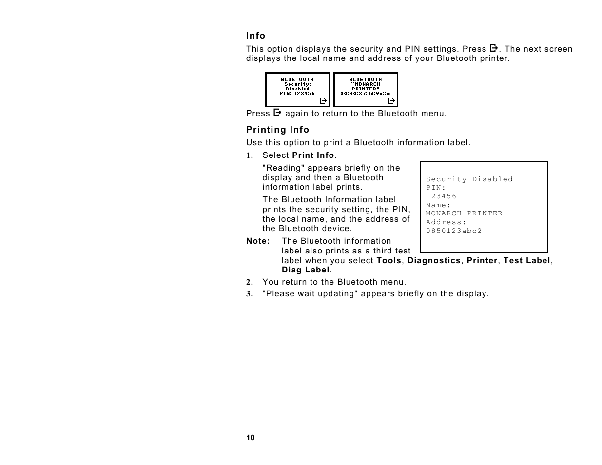 Avery Dennison Sierra Sport3 9433 Bluetooth User Manual | Page 10 / 12