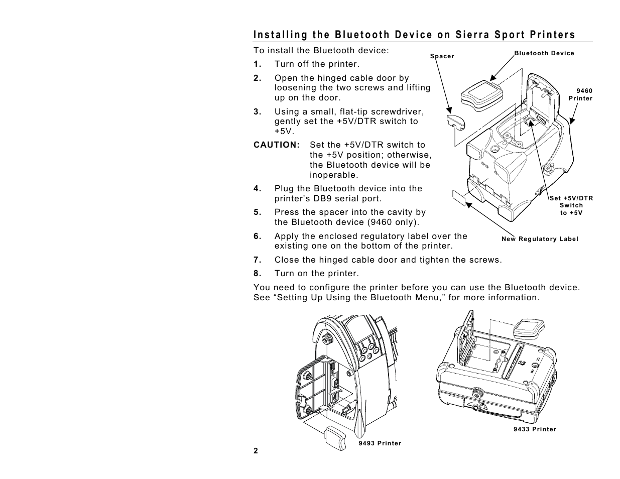 Avery Dennison Sierra Sport3 9433 Bluetooth User Manual | Page 2 / 12