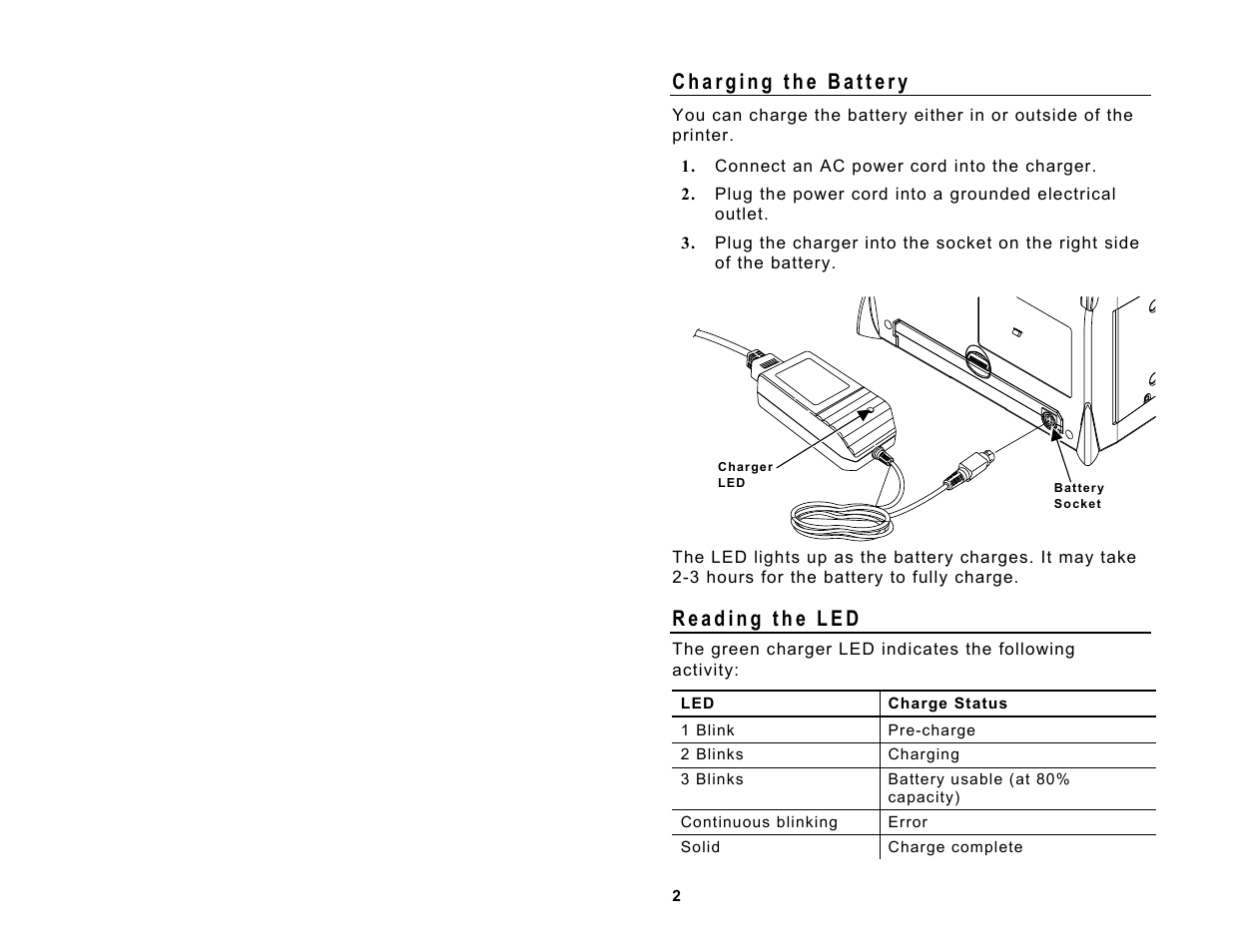 Avery Dennison Sierra Sport4 9493 Battery/AC Power Adapter User Manual | Page 2 / 4