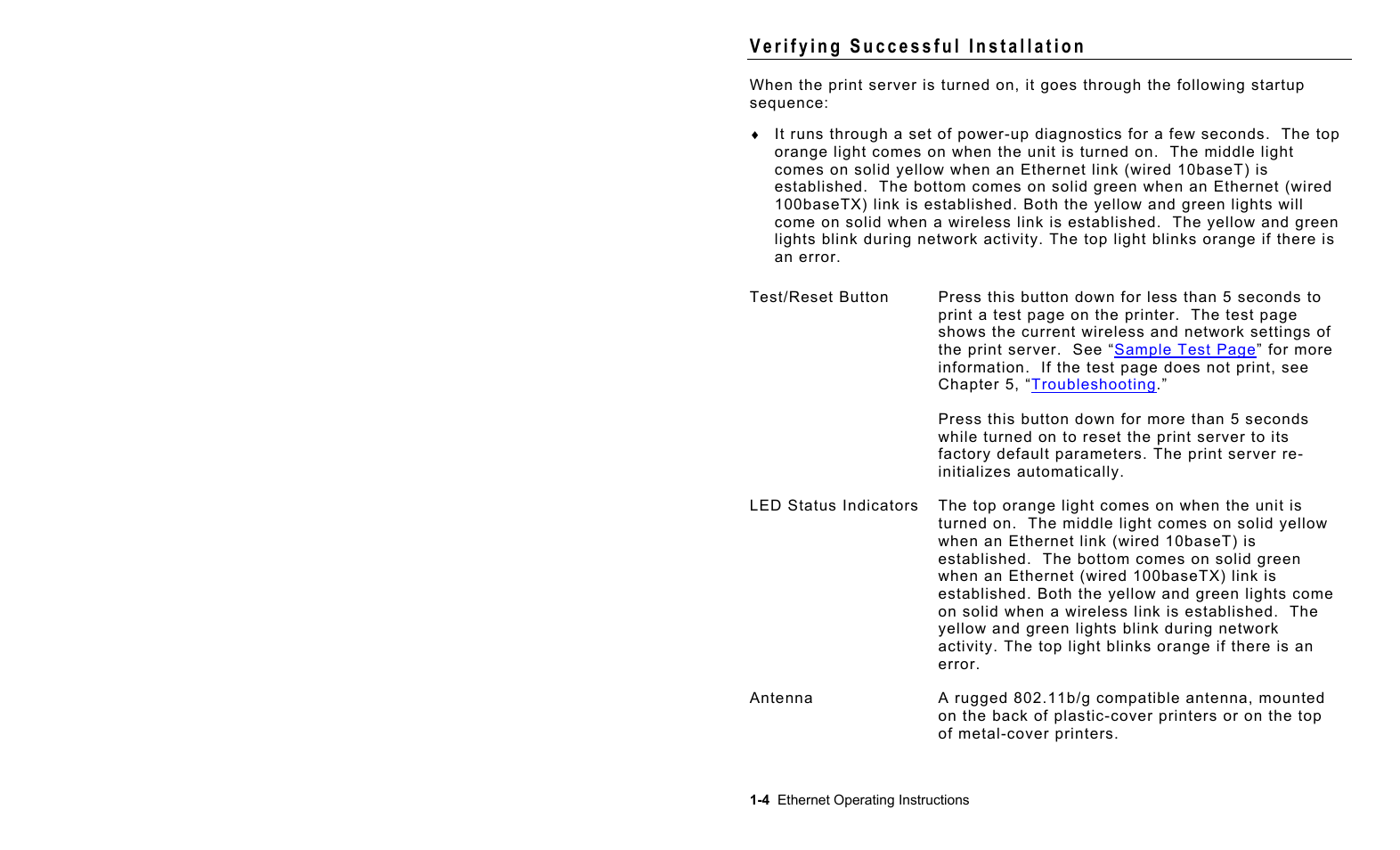 Verifying successful installation, Verifying successful installation -4 | Avery Dennison 7411 Print Server User Manual | Page 10 / 84