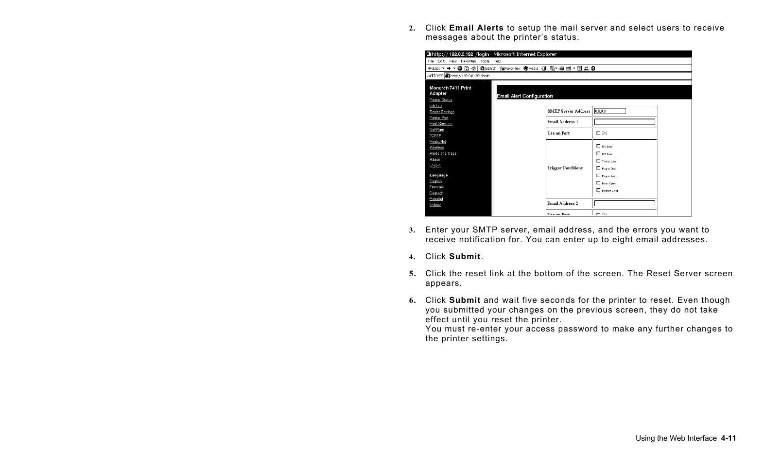 Avery Dennison 7411 Print Server User Manual | Page 35 / 84