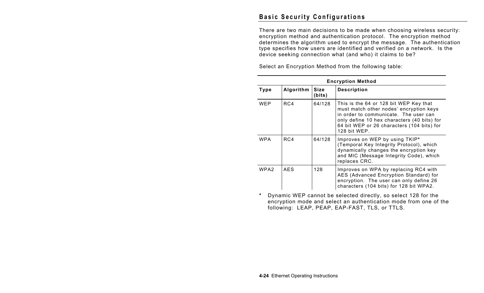 Basic security configurations, Basic security configurations -24 | Avery Dennison 7411 Print Server User Manual | Page 48 / 84