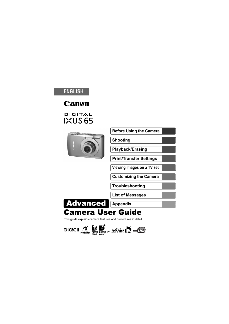 Canon 65 User Manual | 138 pages