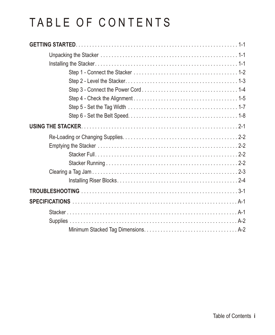 Avery Dennison Monarch 932 Stacker User Manual | Page 3 / 24