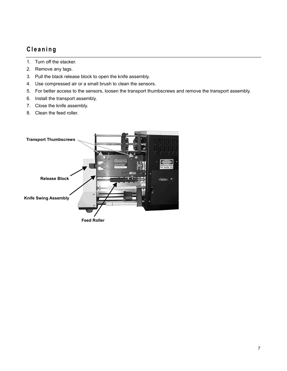 Avery Dennison A64 CS Stacker User Manual | Page 7 / 8