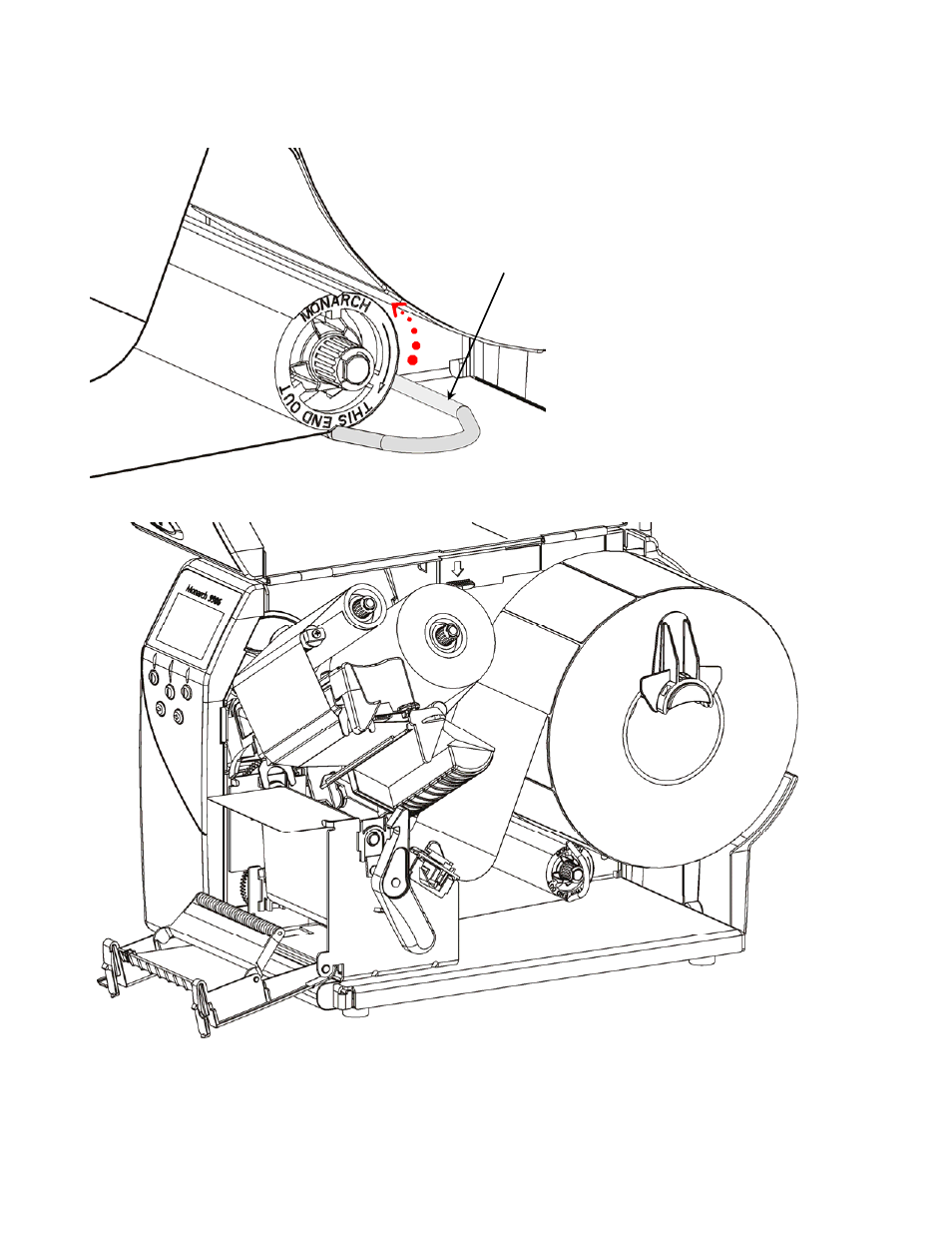 Avery Dennison Monarch 9906 Internal Liner Take-Up User Manual | Page 2 / 3