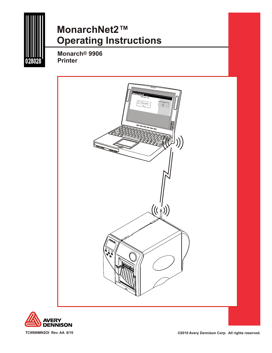 Avery Dennison Monarch 9906 MonarchNet2 User Manual | 72 pages