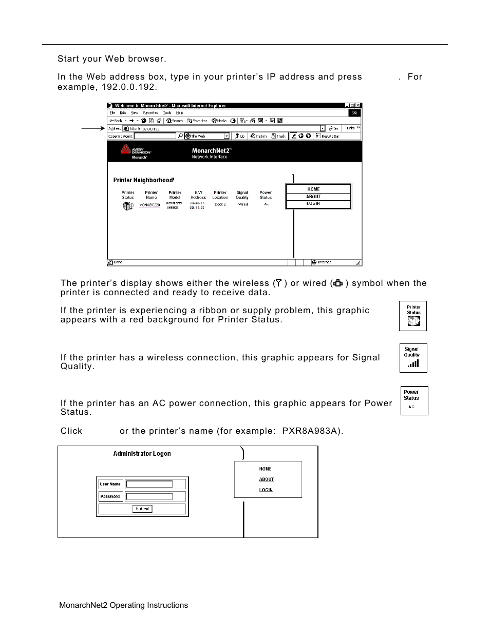 Avery Dennison Monarch 9906 MonarchNet2 User Manual | Page 28 / 72