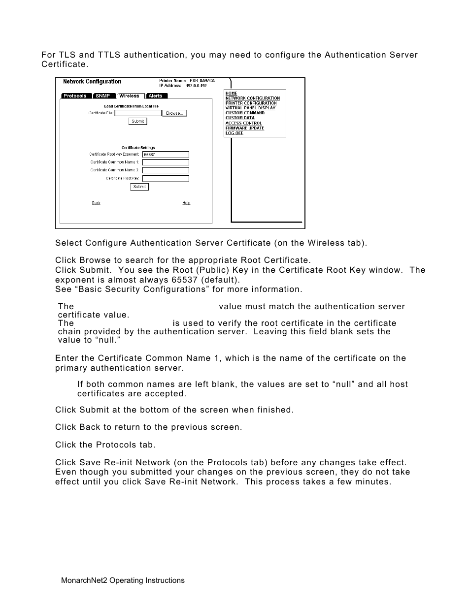 Avery Dennison Monarch 9906 MonarchNet2 User Manual | Page 38 / 72