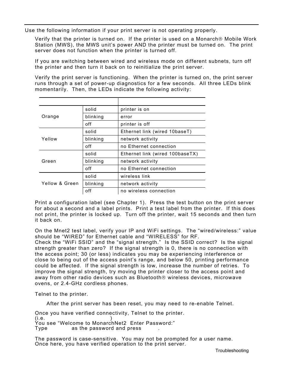 Avery Dennison Monarch 9906 MonarchNet2 User Manual | Page 59 / 72