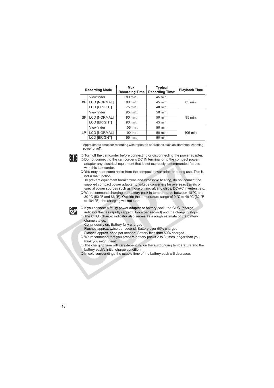 Canon DC100  EN User Manual | Page 18 / 84