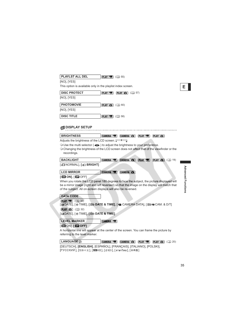 Canon DC100  EN User Manual | Page 35 / 84