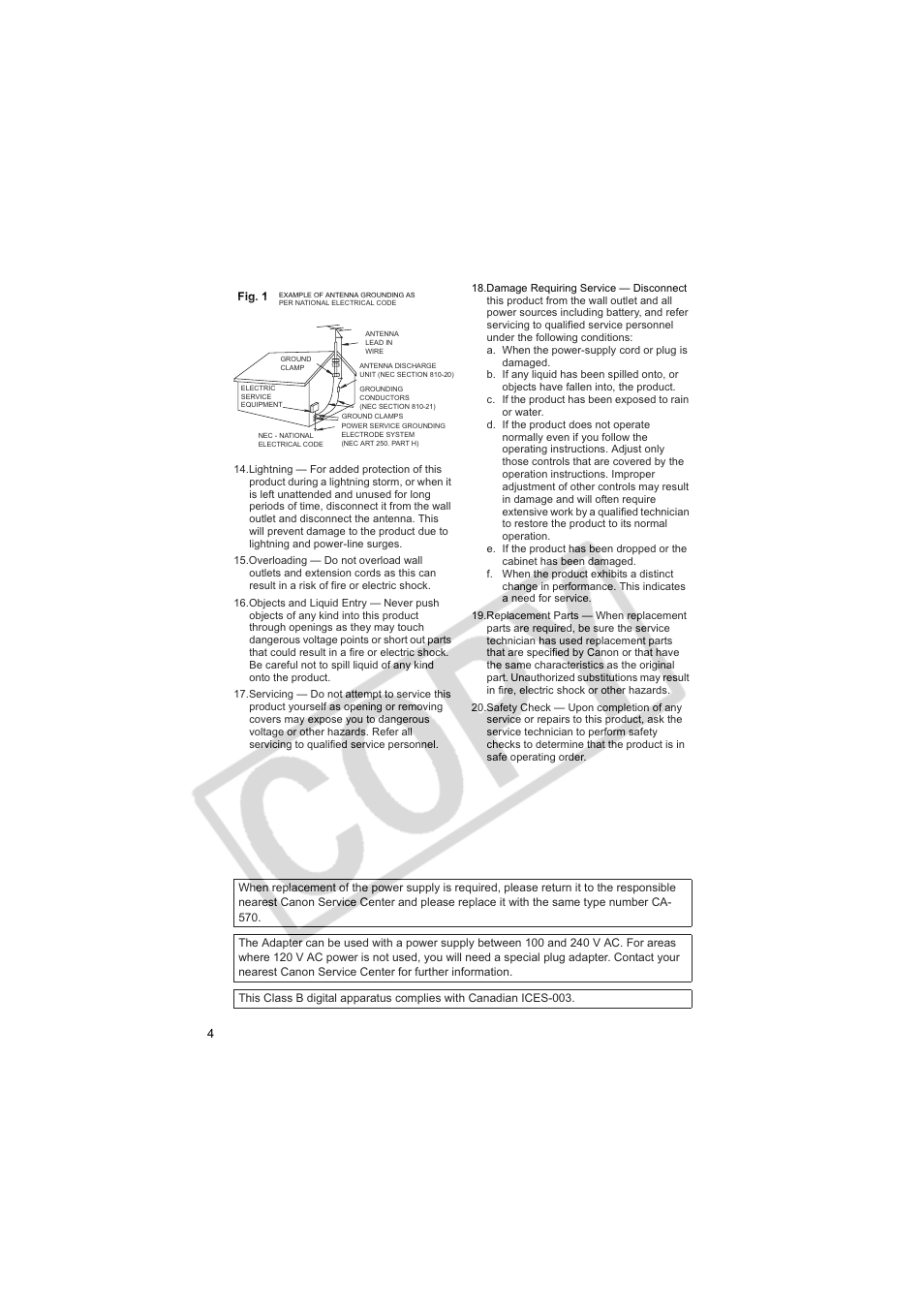 Canon DC100  EN User Manual | Page 4 / 84