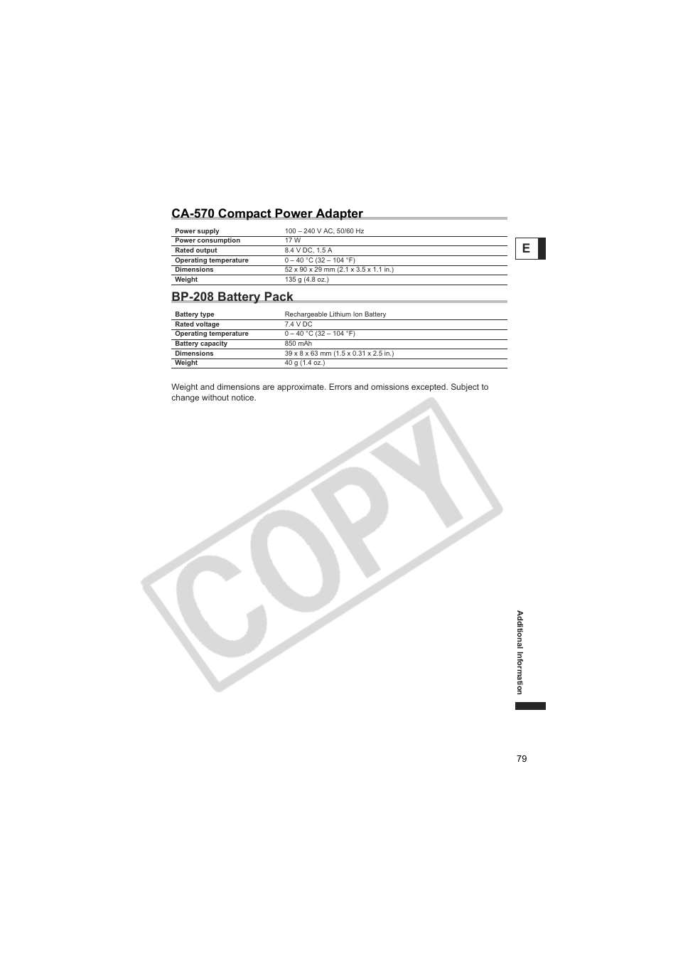 Canon DC100  EN User Manual | Page 79 / 84